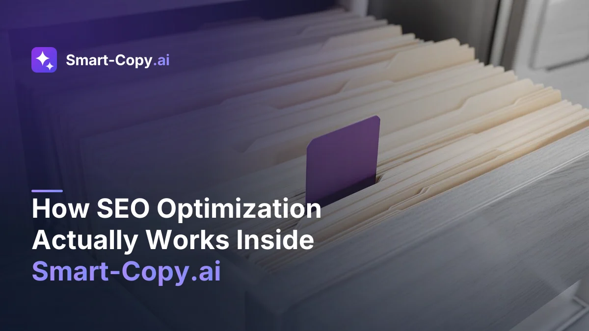 How SEO Optimization Actually Works Inside Smart-Copy.ai